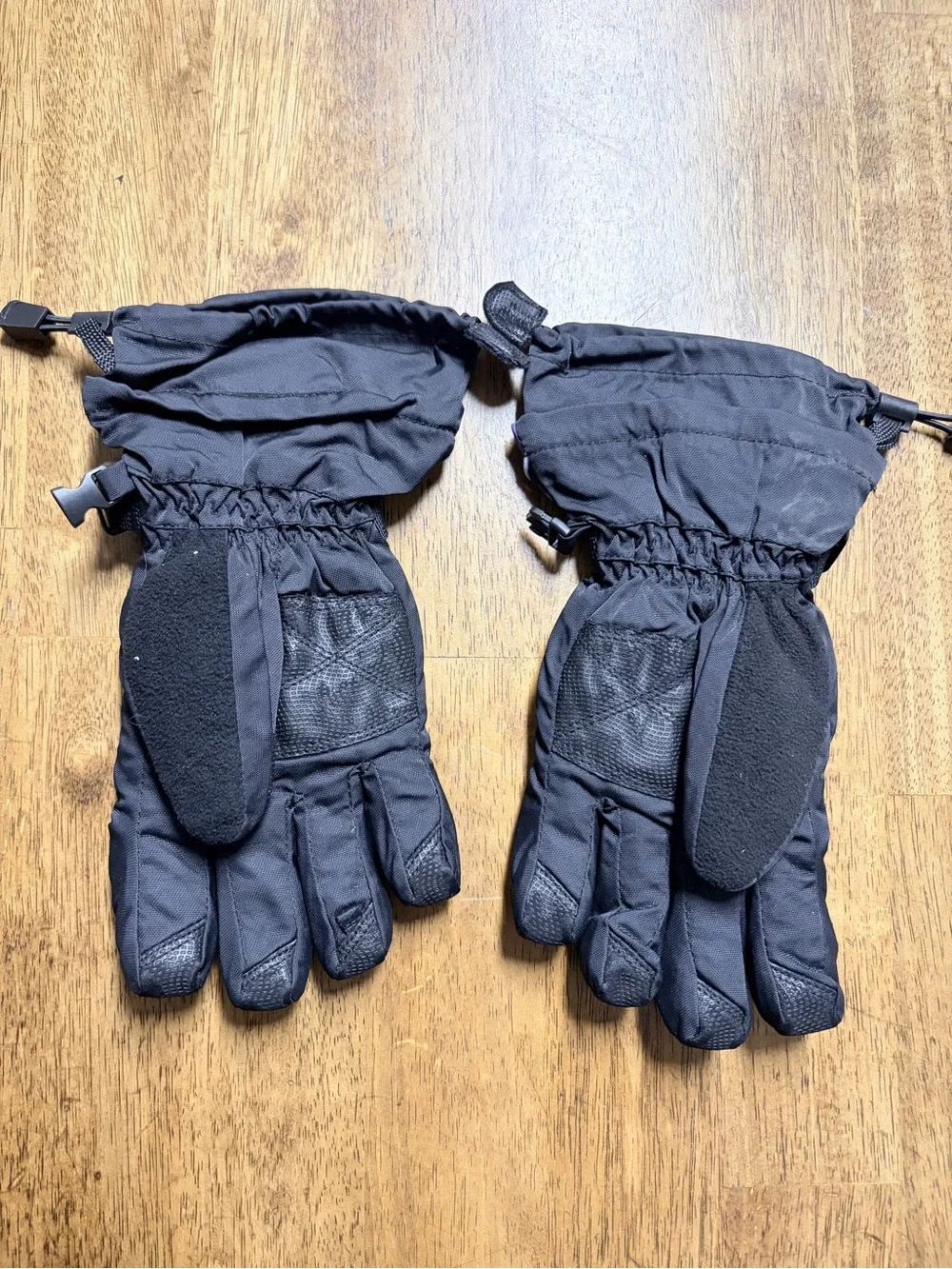 Black and Purple Winter Ski Gloves Xlarge Youth